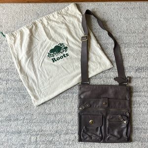 Roots Leather Cross Body Bag
